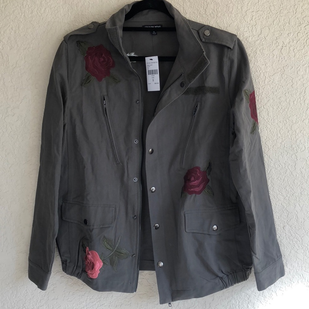 Fashion Nova Olive Flamer Jacket